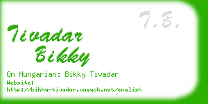 tivadar bikky business card